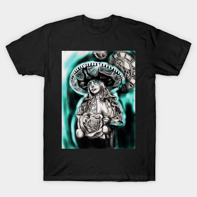 day of the dead tattoo art T-Shirt by KG